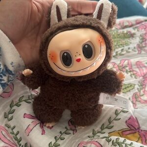 Cute Brown Plush Lafufu keychain